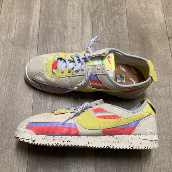 Mens Nike Cortez 100 Union Lemon Frost Lace Up‎ Sneakers Shoes